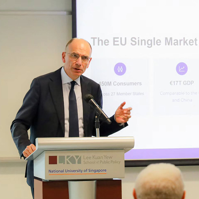 Former Italian Prime Minister Dr Enrico Letta