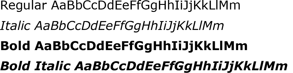 font example